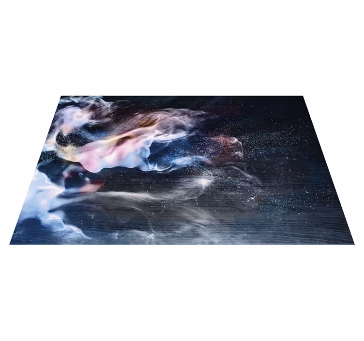 Alfombra vinílica juvenil remolinos de humo cósmico - TenVinilo