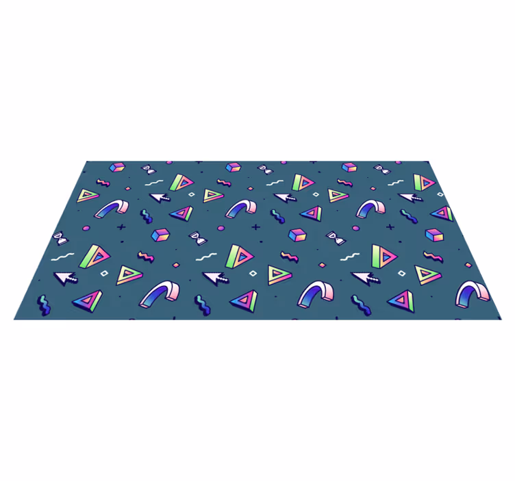 Alfombra vinílica dormitorio Objetos retro vaporwave - TenVinilo