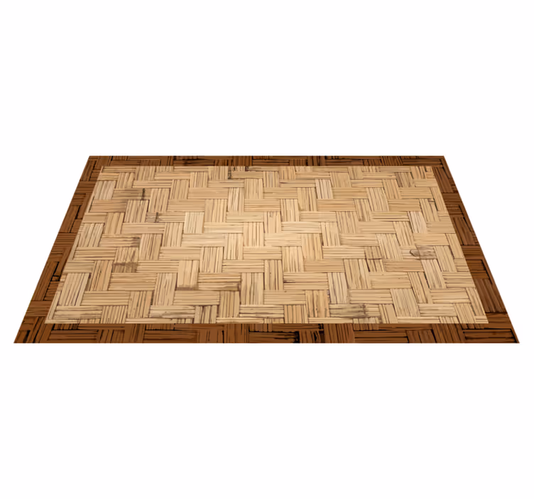 Alfombra vinílica textura Rectángulo de imitación de fibra natura - TenVinilo