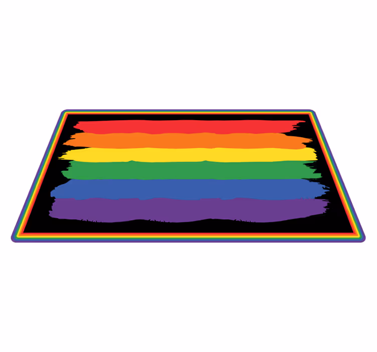 Alfombra vinílica rayas franelas de tonos del arco iris - TenVinilo