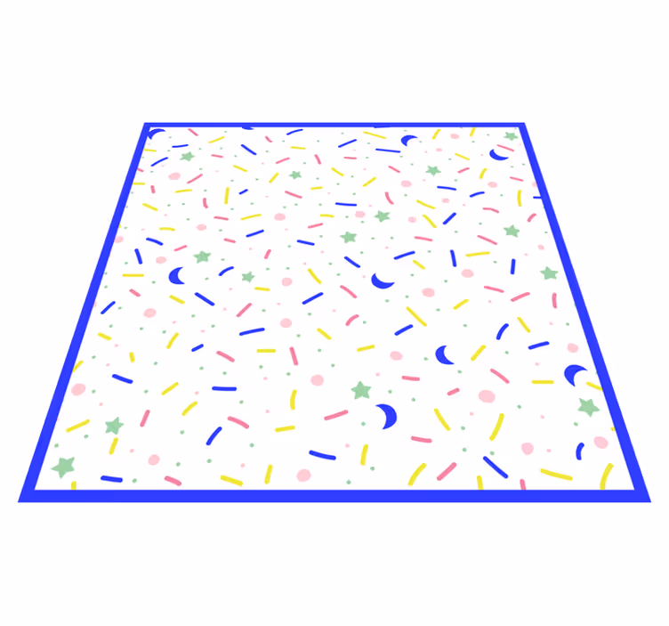 Alfombra vinílica nórdica Patrón de chispas de colores - TenVinilo