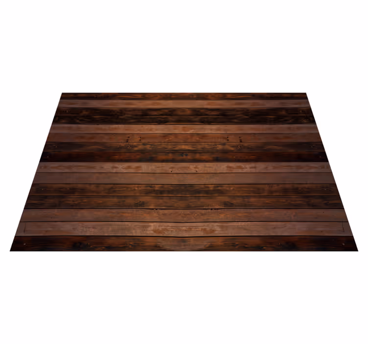 Alfombra vinílica imitación madera tono marrón oscuro - TenVinilo