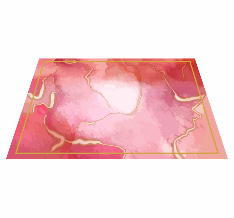 Alfombra vinílica imitación mármol elegancia en tonos rosas - TenVinilo