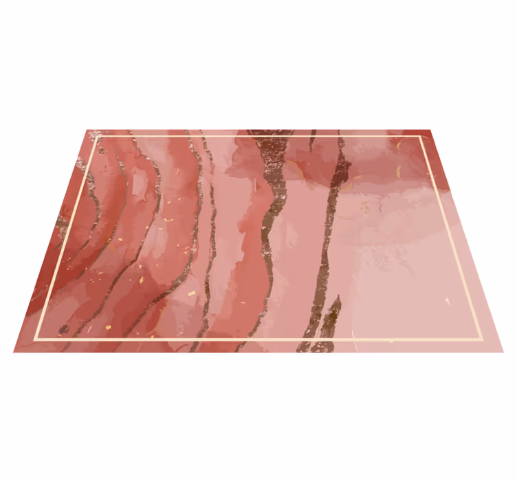 Alfombra vinílica imitación mármol remolinos elegantes rosa - TenVinilo