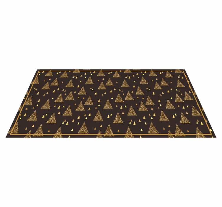 Alfombra vinílica navidad patrones triangulares festivos - TenVinilo
