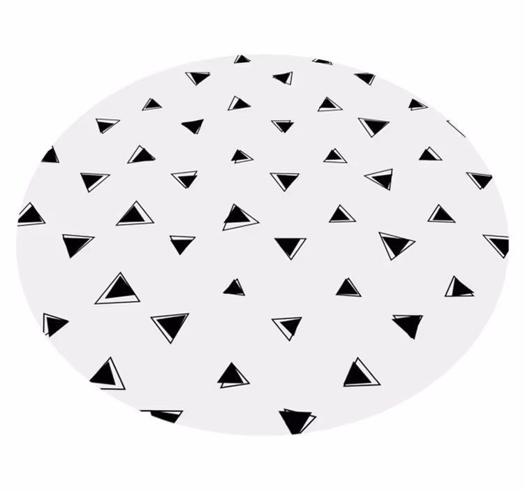Alfombra de vinilo geométrica Pequeños triángulos negros - TenVinilo