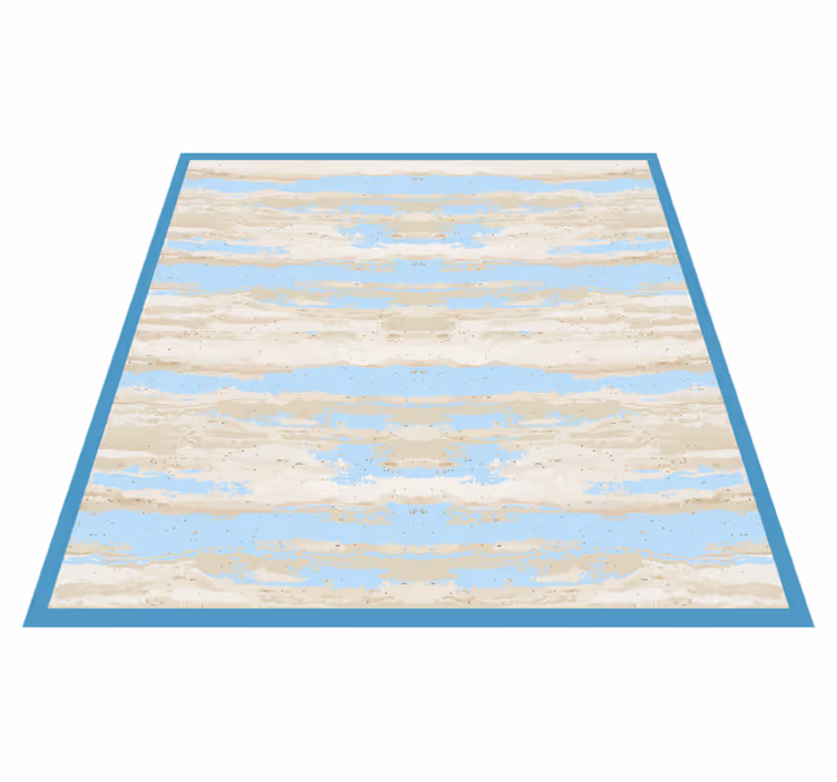 Alfombra vinílica imitación madera gris y azul - TenVinilo