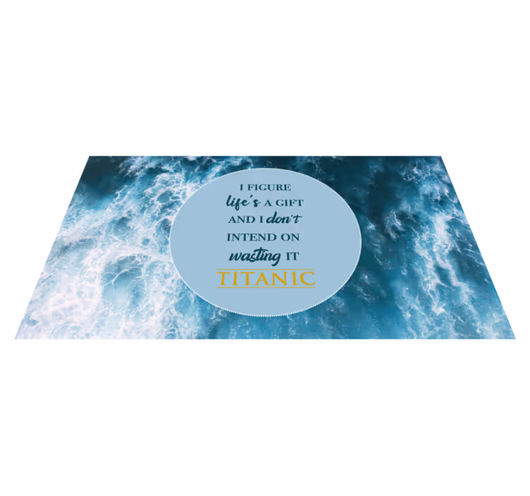 Alfombra vinílica frase la vida es un regalo - TenVinilo