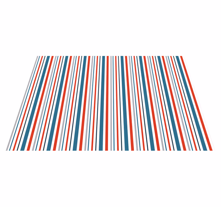 Alfombra vinilo rectangular Diseño de rayas retro marino - TenVinilo