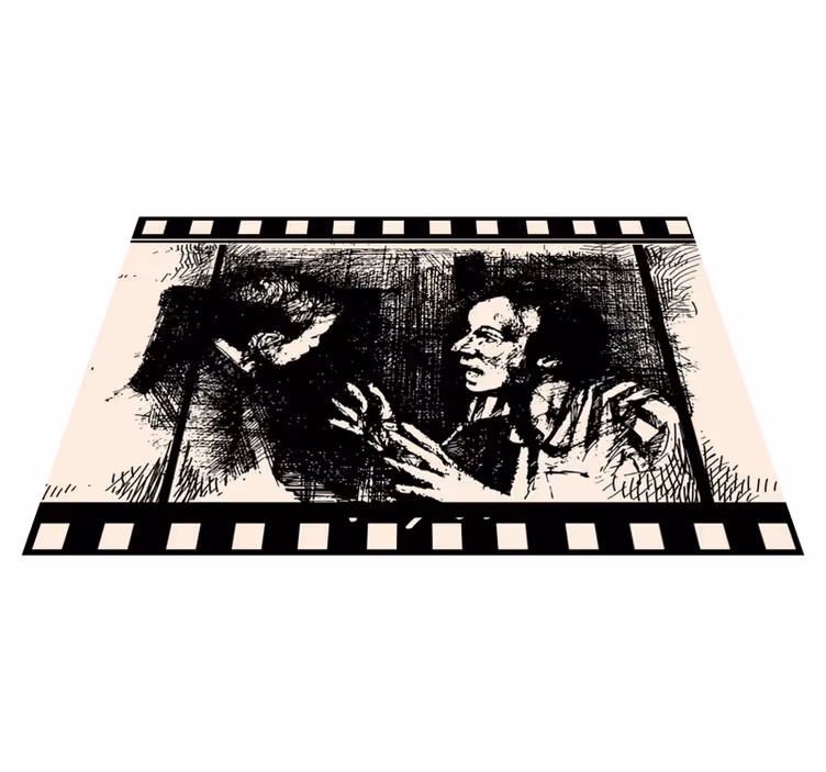 Alfombra vinílica evento arte de escena de película - TenVinilo