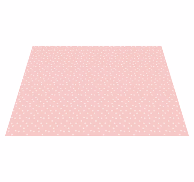 Alfombra vinílica rosa con puntos blancos - TenVinilo