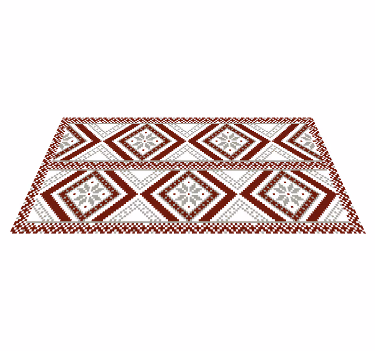 Alfombra vinílica mosaico patrones geométricos intrincados - TenVinilo