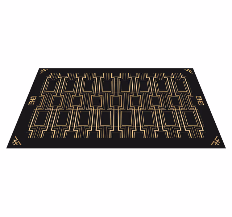 Alfombra vinílica moderna elegantes patrones geométricos - TenVinilo