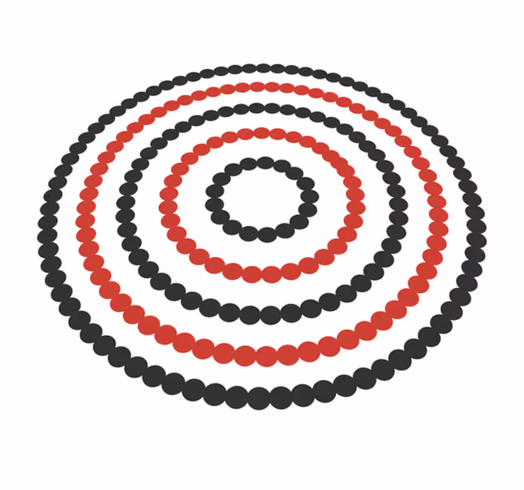 Alfombra vinílica geométrica patrón de puntos en espiral - TenVinilo