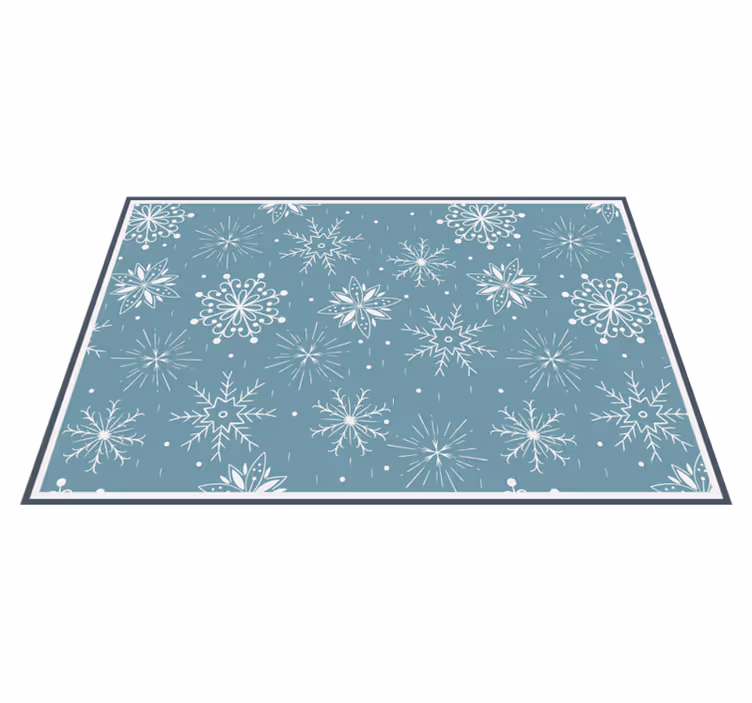 Alfombra vinílica navidad estilo copo de nieve - TenVinilo