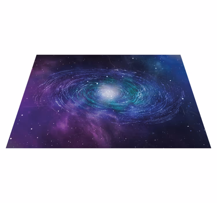 Alfombra vinílica de estrellas patrón de remolino galáctico - TenVinilo