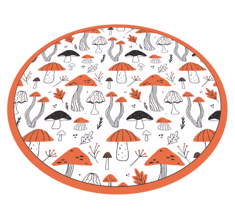 Alfombra vinílica naturaleza reino fantástico de hongos - TenVinilo
