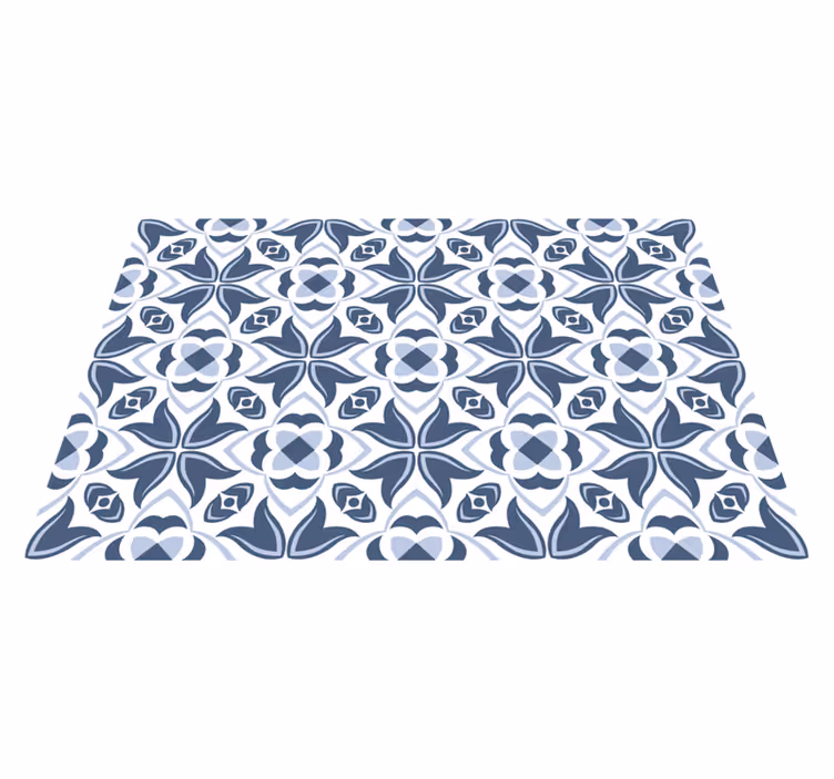 Alfombra vinílica mosaico elegante patrón gris - TenVinilo