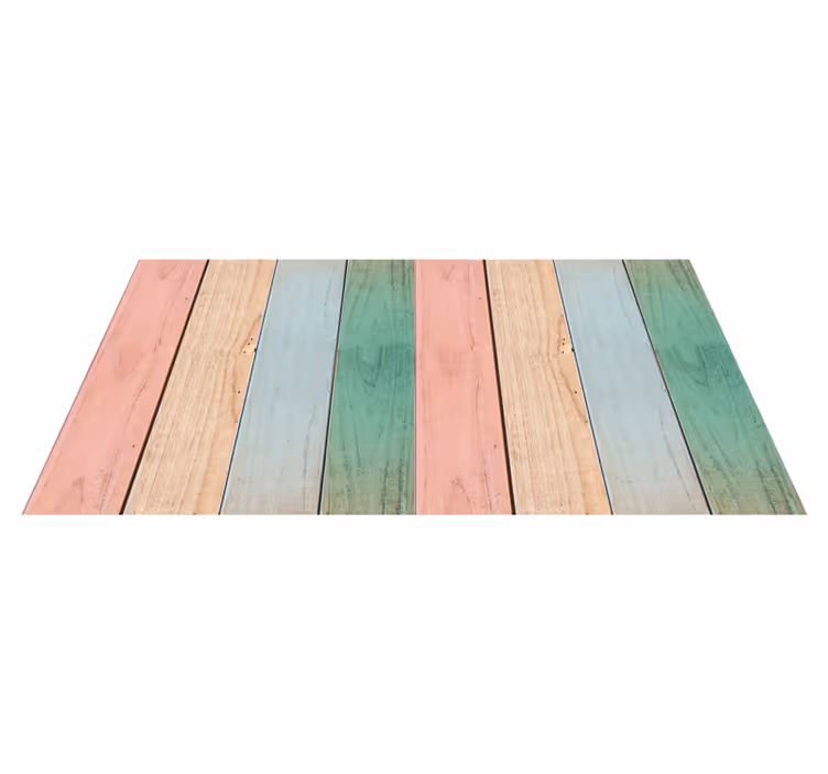 Alfombra vinílica imitación madera superficie pastel - TenVinilo
