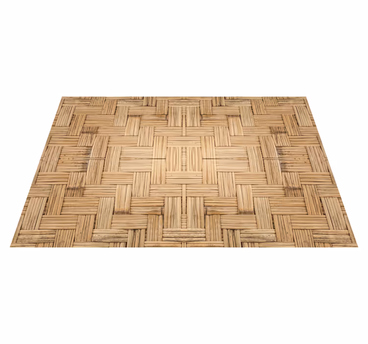 Alfombra vinílica textura madera Efecto madera tejida - TenVinilo