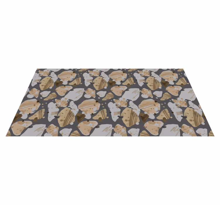 Alfombra vinílica imitación madera patrón piedra abstracta - TenVinilo