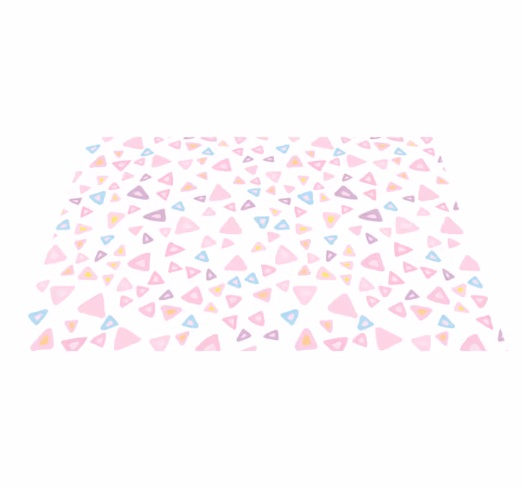 Alfombra vinílica hidráulica Patrón de corazón "estilo kawaii" - TenVinilo