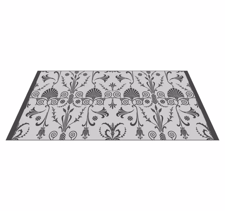 Alfombra vinílica moderna patrón decorativo floral - TenVinilo