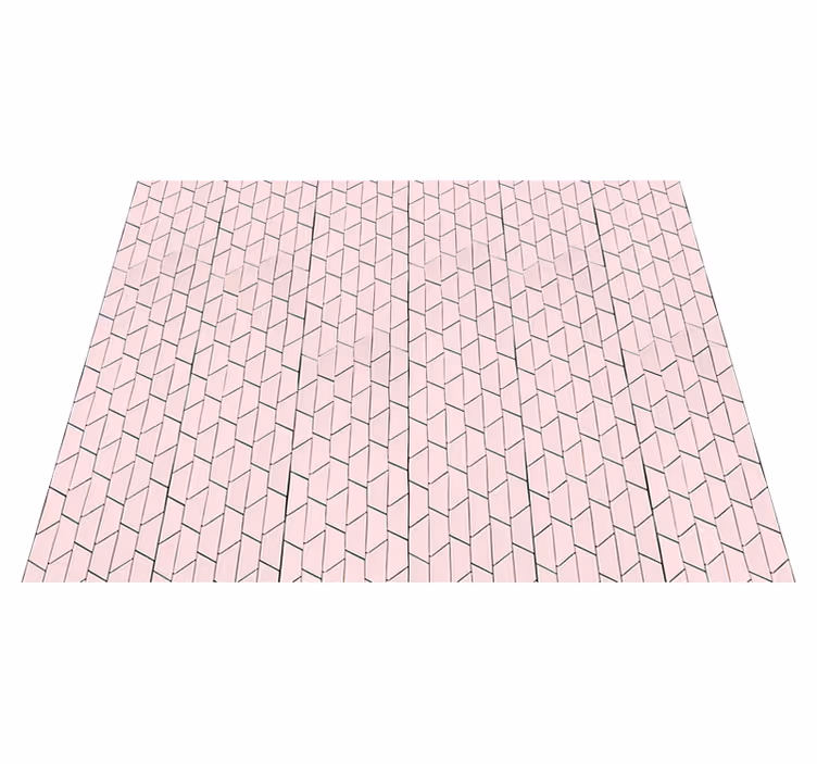 Alfombra vinílica hidráulica estilo geométrico rosa - TenVinilo