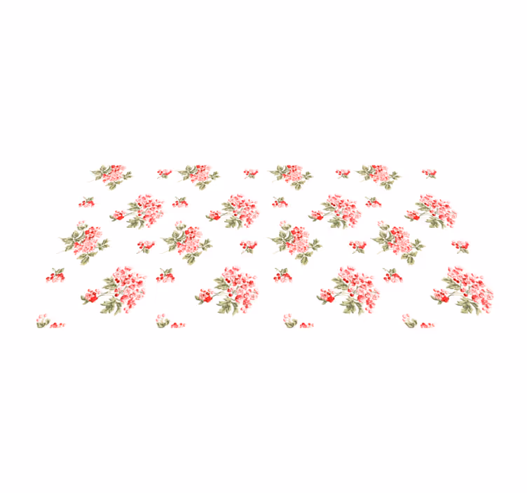 Alfombra vinílica flores Patrón minimalista shabby chic - TenVinilo