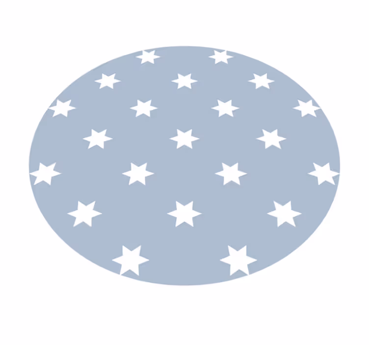 Alfombra vinílica bebé Estrellas blancas - TenVinilo