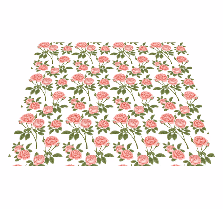 Alfombra vinílica flores Rosas con estampado de flores - TenVinilo