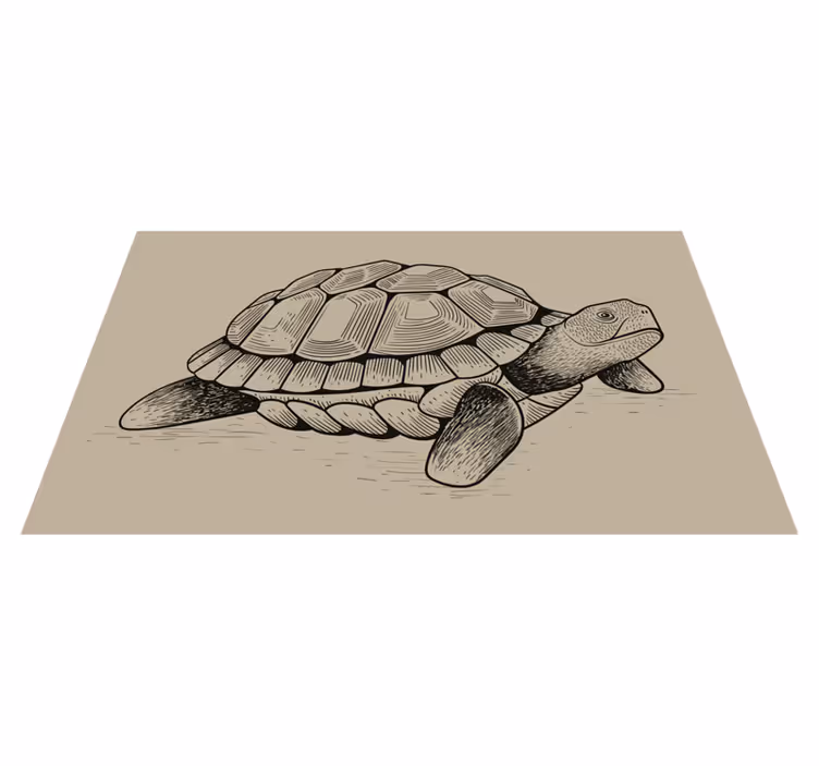 Alfombra vinílica bebé Tortuga bebé - TenVinilo