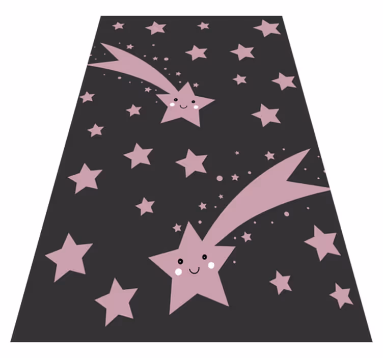 Alfombra vinílica de estrellas estrellas fugaces celestiales - TenVinilo