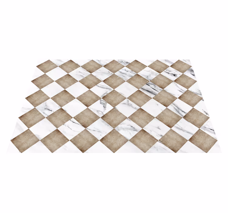 Alfombra vinílica imitación mármol diagonal de mármol - TenVinilo