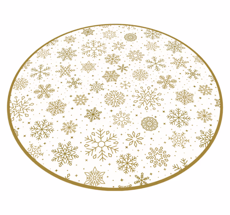 Alfombra vinílica navidad patrón de copo de nieve - TenVinilo