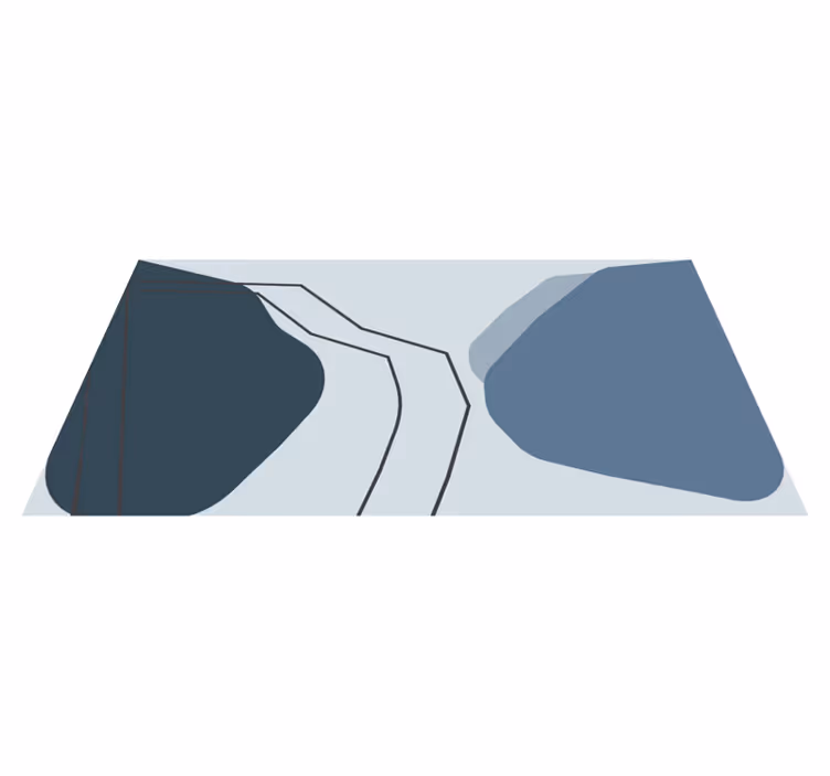Alfombra vinílica geométrica líneas de contorno abstractas - TenVinilo