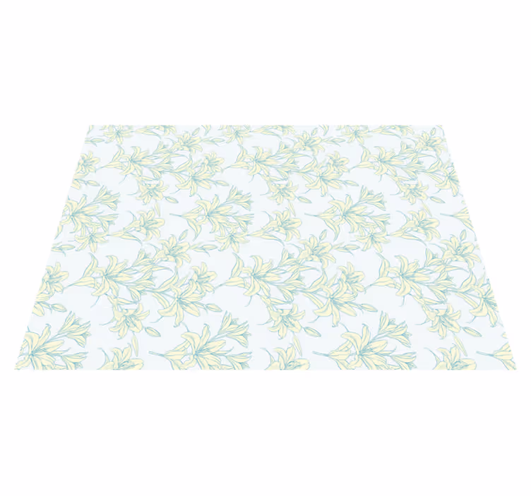 Alfombra vinílica infantil motivo de flores suaves - TenVinilo