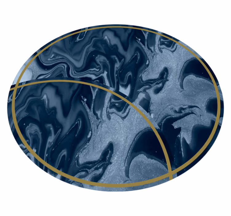 Alfombra vinílica imitación mármol diseño circular abstracto - TenVinilo