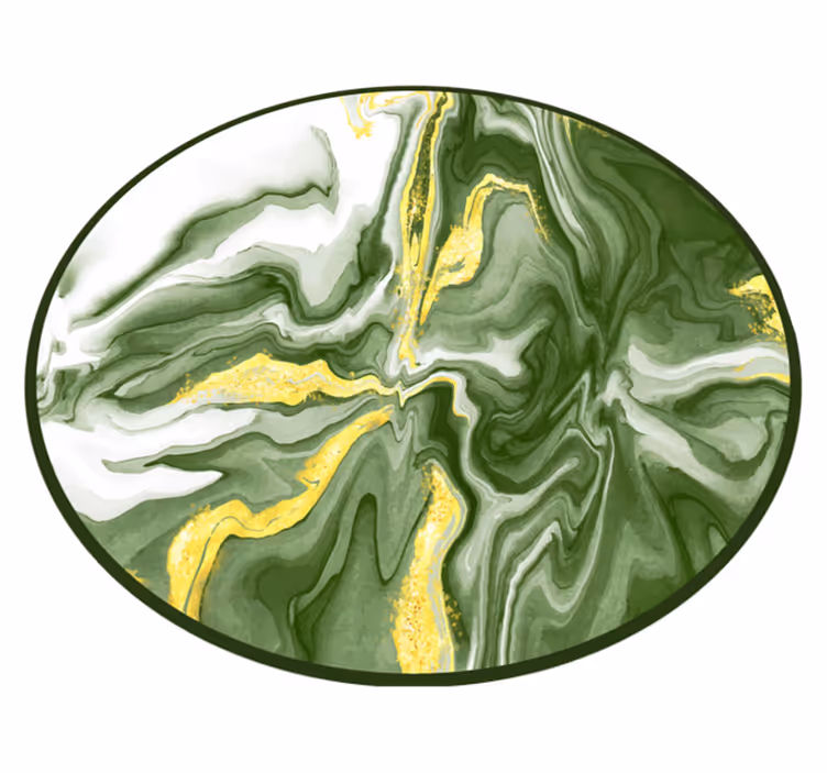 Alfombras vinílicas modernas Diseño de arte verde abstracto - TenVinilo