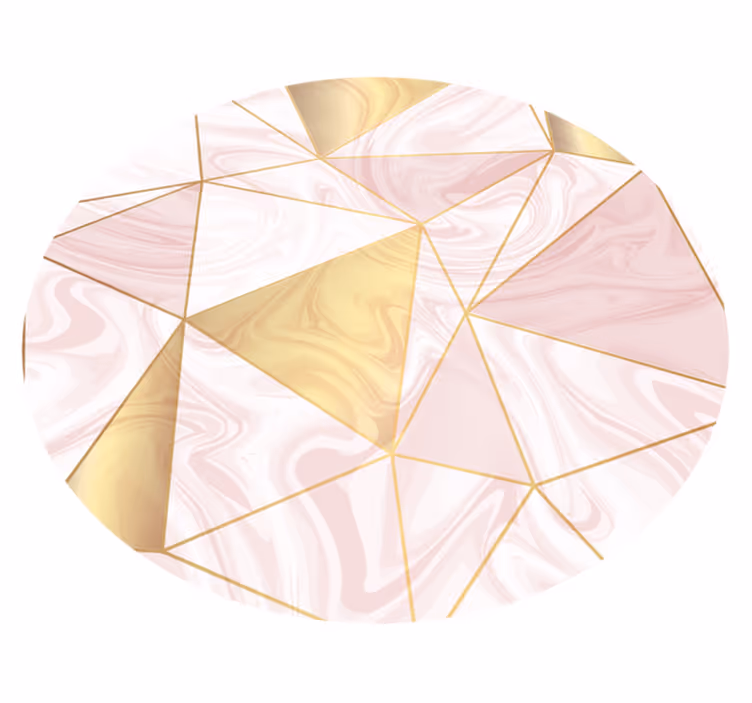 Alfombra vinílica nórdica Diamante geométrico rosa y gris - TenVinilo