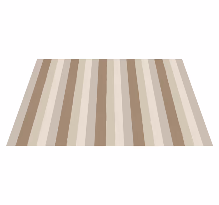 Alfombra vinílica beige de rayas verticales - TenVinilo