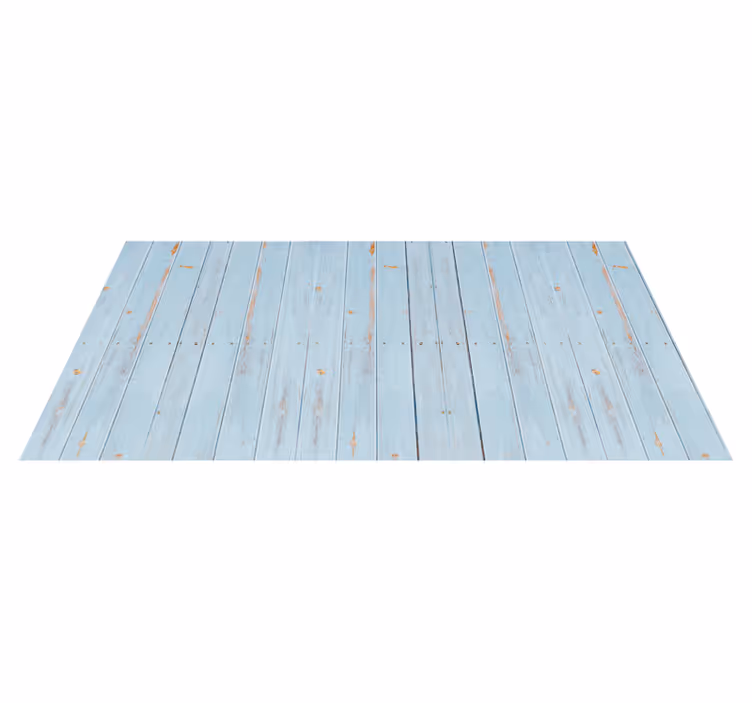 Alfombra vinilo pasillo textura de madera azul - TenVinilo