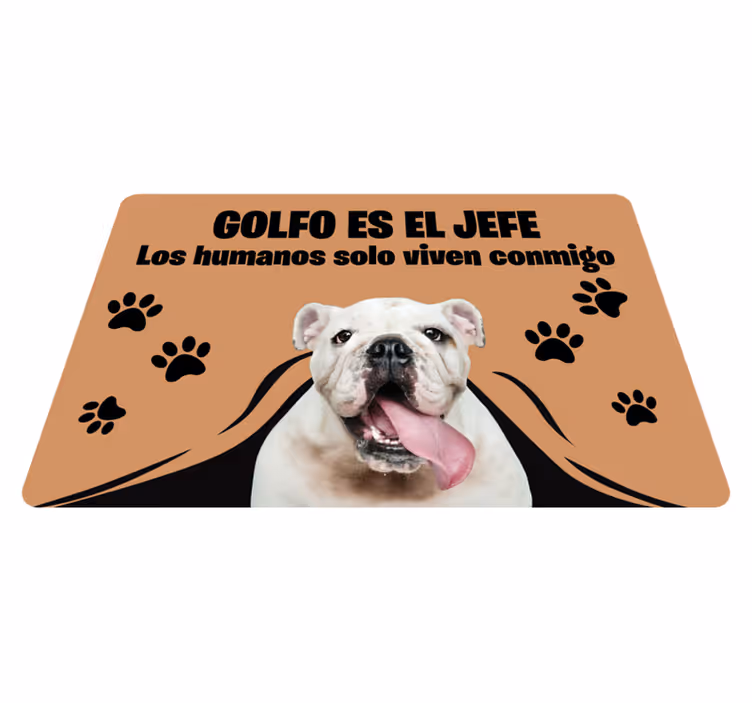 Alfombra vinilo recibidor foto personalizada de mascotasUna foto  - TenVinilo