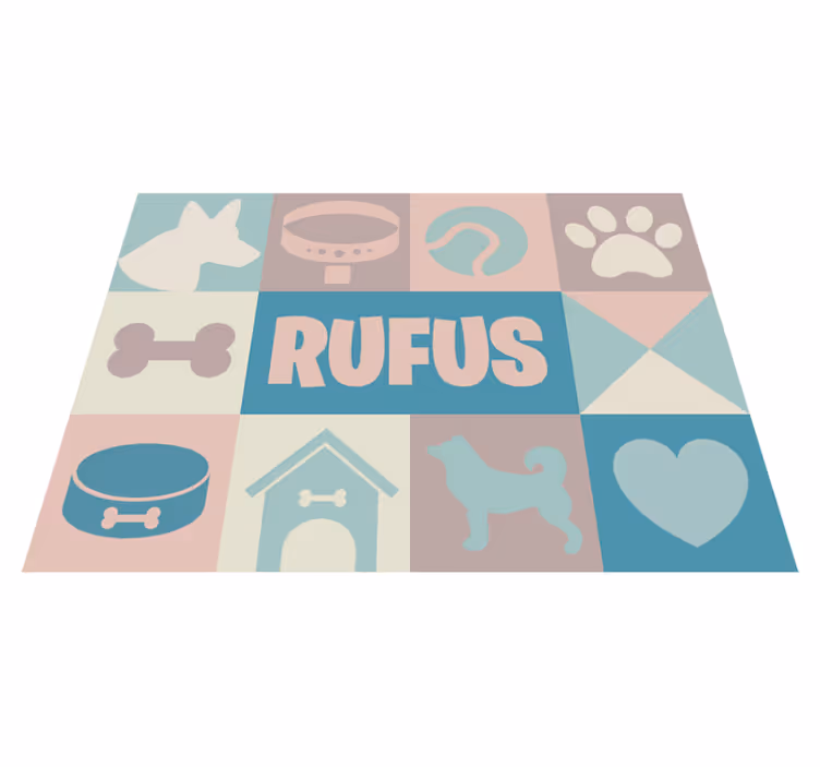 Alfombra de vinilo animal perros personalizados - TenVinilo