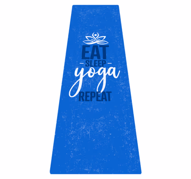 Alfombra de vinilo mandala "comer dormir yoga repetir" - TenVinilo
