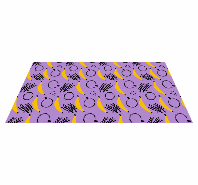 Alfombra vinílica moderna mezcla abstracta de plátano - TenVinilo