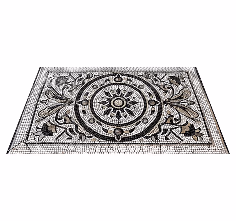 Alfombra vinilo comedor diseño art nouveau - TenVinilo
