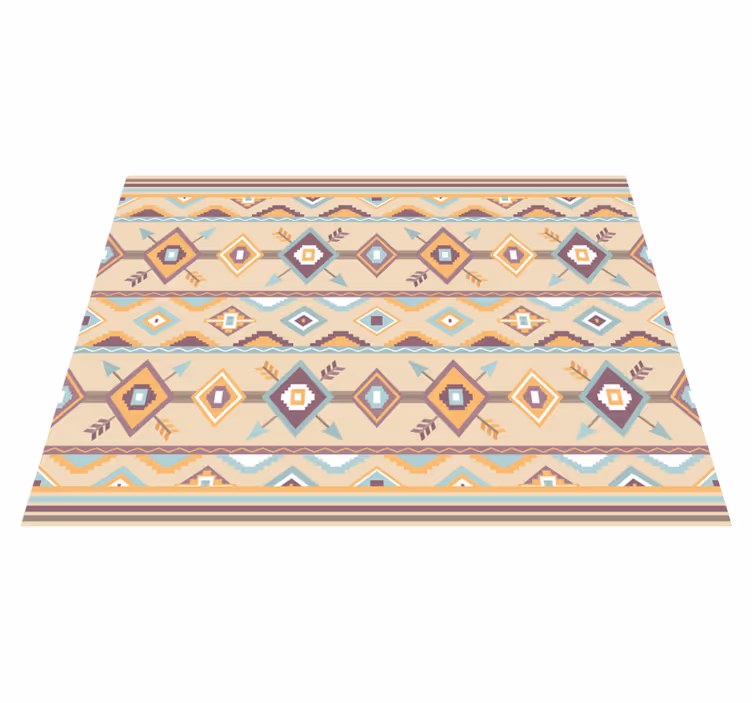 Alfombra vinílica beige bereber étnico - TenVinilo