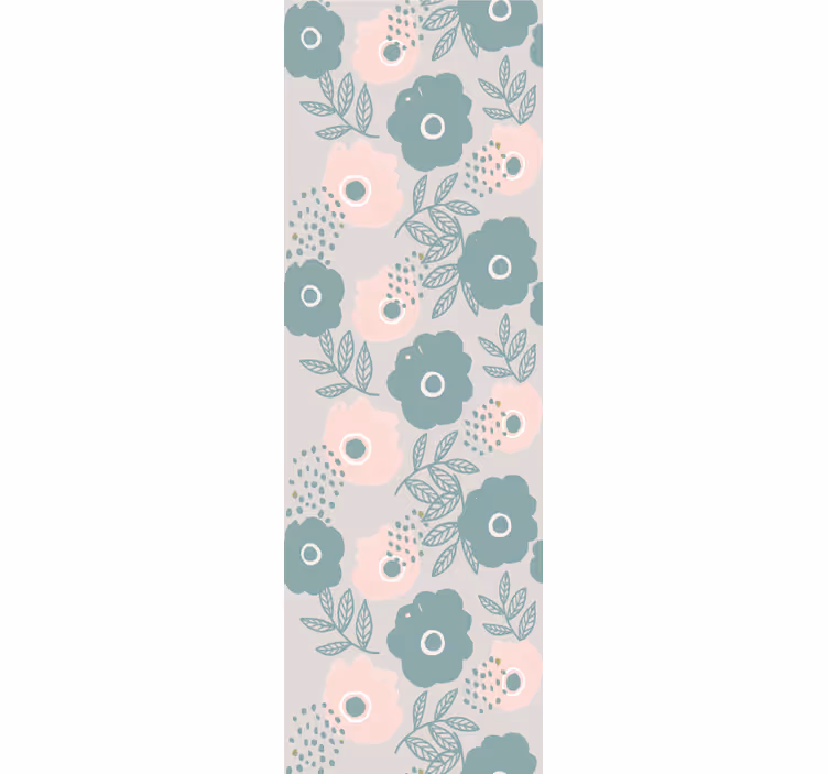Papel tapiz floral patrones suaves - TenVinilo
