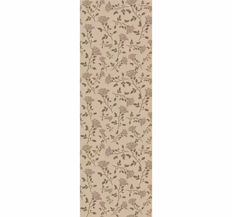 Papel tapiz floral delicado motivo de rosa - TenVinilo